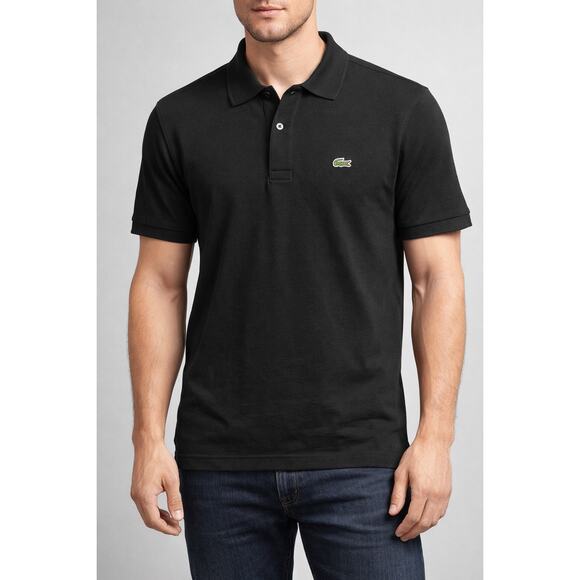Lacoste Other - Lacoste Classic Fit Black Short Sleeve Polo Shirt Mens Medium Cotton casual